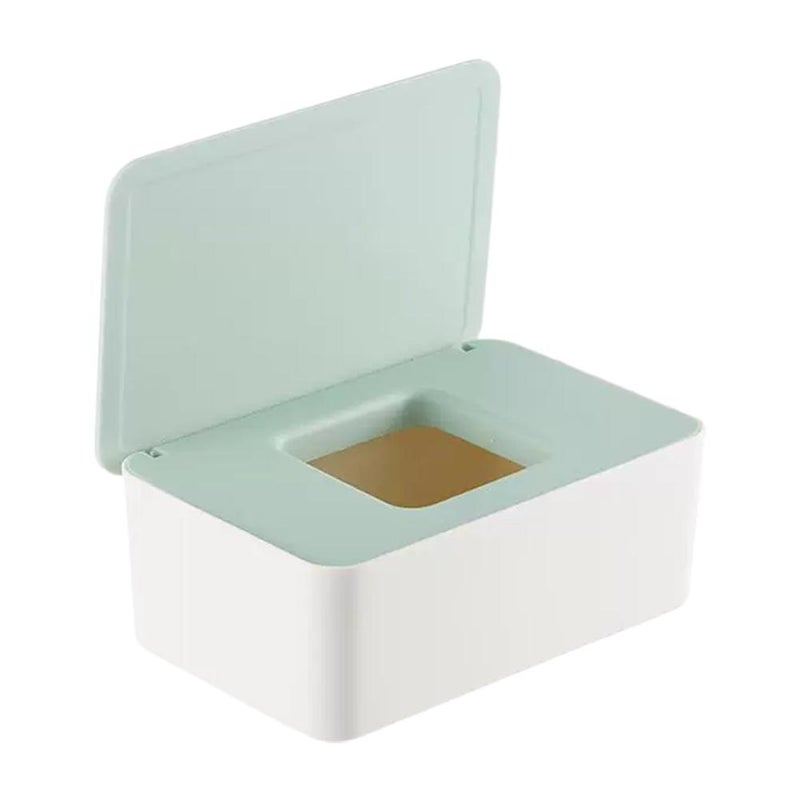 Mask box with lid, wet wipe box, tissue box, household dustproof desktop sealed wet wipe box storage box - Image 1